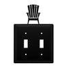 Rustic Double Adirondack Double Switch Cover – Wrought Iron Wall Plate