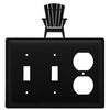Rustic Adirondack Double Switch & Outlet Cover Metal Plate