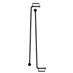 Rustic Ball End Crane Curtain Rod Set