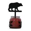 Bear Wall Candle Sconce Black Wrought Iron Rustic Decor