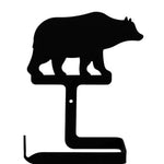 Black Iron Wildlife Bear Bathroom Tissue Holder