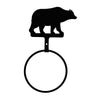 Rustic Bear Wrought Iron Bathroom Towel Ring