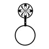 Rustic Bow Wrought Iron Bathroom Towel Ring