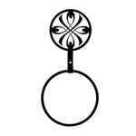 Bow Towel Ring – 11" H Black Wrought Iron Rustic Bathroom Towel Ring, Decorative Bow Wall Mount by Village Wrought Iron Inc.