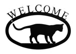 Small Metal Cat Welcome Sign