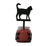 Cat Jar Candle Sconce 10.5"H Black Wrought Iron Rustic Wall Decor Candle Holder By Village Wrought Iron Inc.