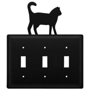 Triple Switch Cover – Wrought Iron Cat Decorative Switch Cover