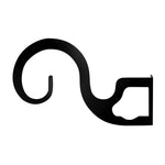 Center Support Bracket for Two or Three 1" Curtain Rods – 6" Depth Black Wrought Iron Rod Support by Village Wrought Iron Inc.