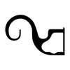 Wrought Iron Center Support for Double or Triple 3/4" Curtain Rods