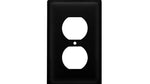 Cabin Style Single Outlet Cover with Chair Silhouette