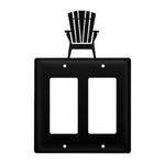 Double GFCI Outlet Cover – Adirondack Wrought Iron 6.63" H Rustic Wall Plate by Village Wrought Iron Inc.