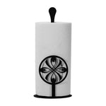 Bow Paper Towel Stand 14"H Black Wrought Iron Counter Top Rustic Kitchen & Cabin Decor By Village Wrought Iron Inc.