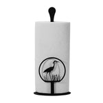 Heron Paper Towel Stand 14"H Black Wrought Iron Counter Top Rustic Kitchen & Cabin Decor By Village Wrought Iron Inc.