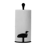 Loon Paper Towel Stand 14"H Black Wrought Iron Counter Top Rustic Kitchen By Village Wrought Iron Inc.