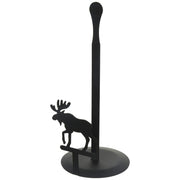 Rustic Moose Countertop Paper Towel Holder Black Metal