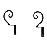 Scroll Curtain Swag Holdbacks (Pair) – 5 7/8" H Black Wrought Iron Curtain Swag Brackets by Village Wrought Iron Inc.