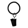 Black Clip-On Curtain Rings Set of 7