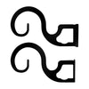 Wrought Iron Double & Triple Curtain Rod Brackets for 1" Rods