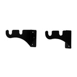Double Curtain Rod Brackets (Pair) – Matte Black, 3 3/8" Depth, Holds Two 1/2" Rods, Wrought Iron Hardware by Village Wrought Iron Inc.