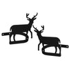 Deer Curtain Holdbacks – Matte Black Wrought Iron Pair