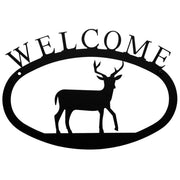 Rustic Deer Welcome Plaque