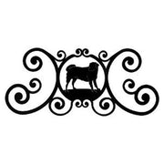 Over Door Plaque Wrought Iron Dog – 11