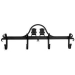 Lake House Entryway Hook Rack Black Iron