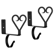 Wrought Iron Heart Shelf Support Brackets
