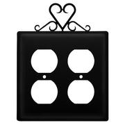 Romantic Heart Double Duplex Outlet Cover