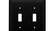 Farmhouse Heart Double Switch Plate Decorative Metal Cover
