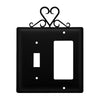 Double Heart Wrought Iron Switch & GFI Cover