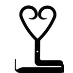 Black Iron Heart Bathroom Toilet Paper Holder