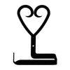 Rustic Heart Wrought Iron Toilet Tissue Holder