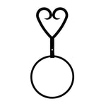 Heart Towel Ring – 11 1/2" H Black Wrought Iron Rustic Bathroom Towel Ring, Decorative Heart Wall Mount by Village Wrought Iron Inc.