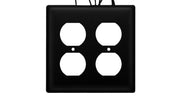 Rustic Cabin Double Heron Wall Outlet Plate