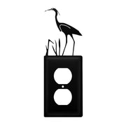 Decorative Single Outlet Cover with Heron Silhouette