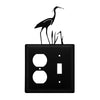 Double Heron Outlet & Switch Wall Plate – Metal Cover