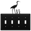 Heron Quadruple Switch Wrought Iron Cover