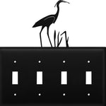Rustic Lakehouse Heron Wall Plate