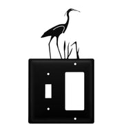 Black Iron Coastal Heron Wall Plate