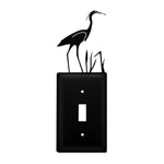 Electrical Switch Cover Heron Silhouette Metal 8.13" H Single Wall Plate by Wrought Iron Inc.