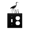 Double Heron Wrought Iron Switch & Outlet Cover