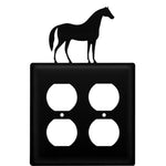 Equestrian Double Duplex Outlet Cover