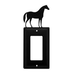 Metal Standing Horse Single GFCI Cover 7.13" H Decorative Outlet Plate by Village Wrought Iron Inc.