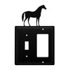 Double Horse Wrought Iron Switch & GFI Cover