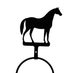 Black Iron Western Horse Towel Holder