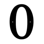 Number 0 Small 6"H Black Wrought Iron Traditional House Address Wall Mount Decor By Village Wrought Iron Inc.