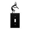 Decorative Kokopelli Single Switch Cover – Wrought Iron – 8 In Height – Indoor Wall Accent by Village Wrought Iron Inc.