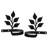 Leaf Curtain Tie Backs Wrought Iron Set
