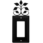 Single GFI Wall Cover – Leaf Fan Wrought Iron Design